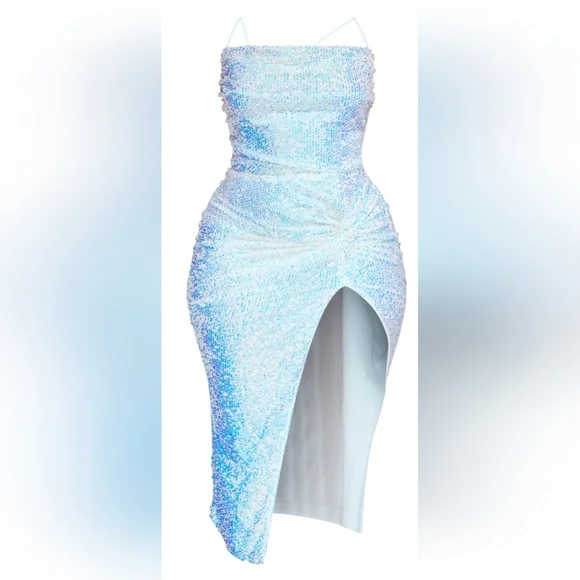 Prettylittlething white sequin dress - Picture 5 of 5